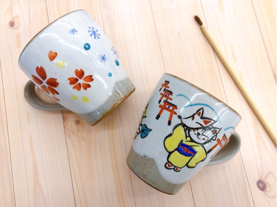 京都駅すぐ【清水焼 上絵付け体験】京都観光の伝統工芸体験