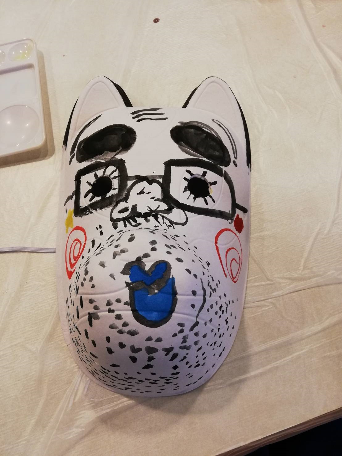 京都駅すぐ【狐のお面 絵付体験】京都観光の伝統工芸体験！/あかね屋