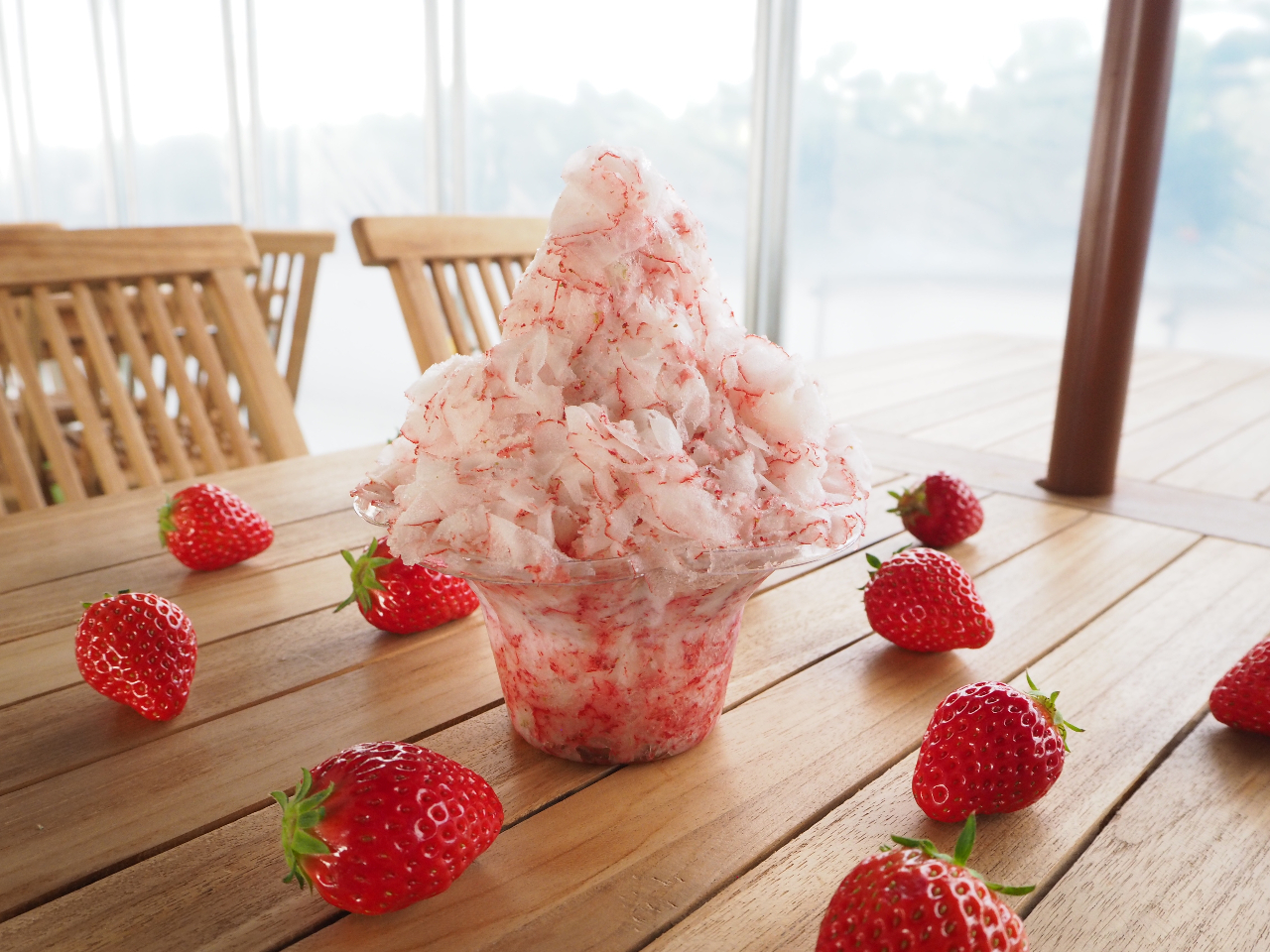 【千葉市・いちご狩り】\いちご4品種50分食べ放題!/イチゴ100%のかき氷!&...