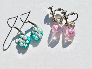 イヤリングorピアスの完成イメージ☆(画像はピアス)