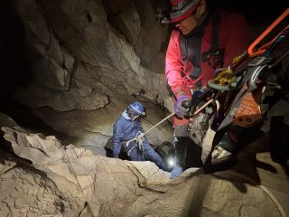 −7mの段差を降下中