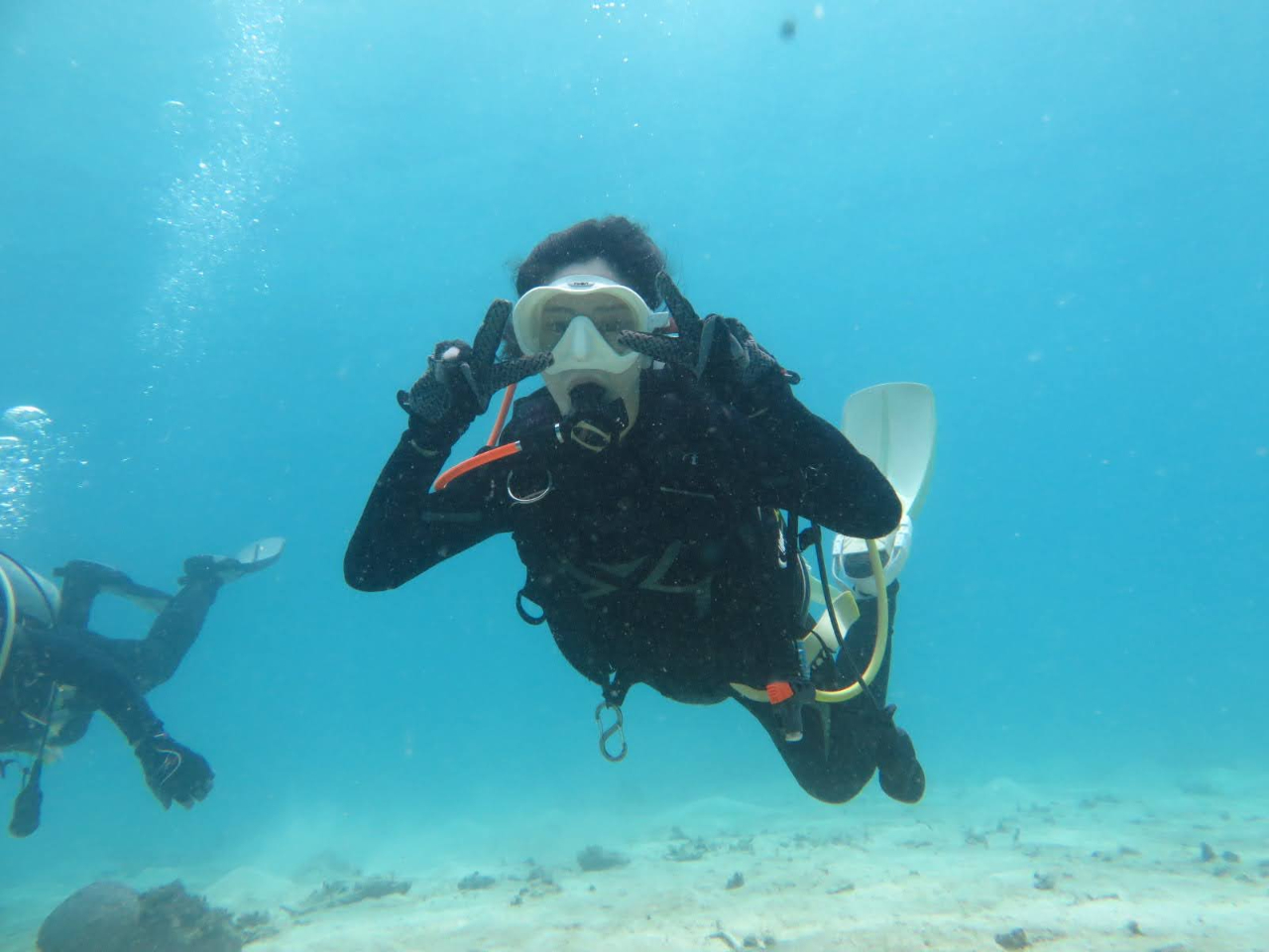 ꓇r[`̌_CrO@shore diving in Sesoko Island