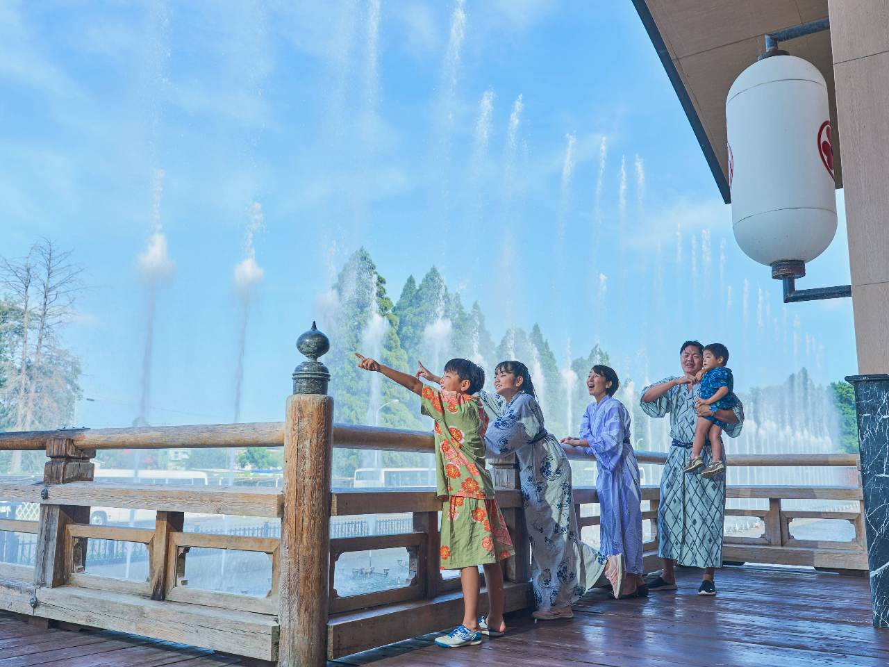 【噴水ショー】毎日開催、音と光の噴水ショーは迫力満点!!