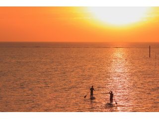 一日の終わりを海の上から…