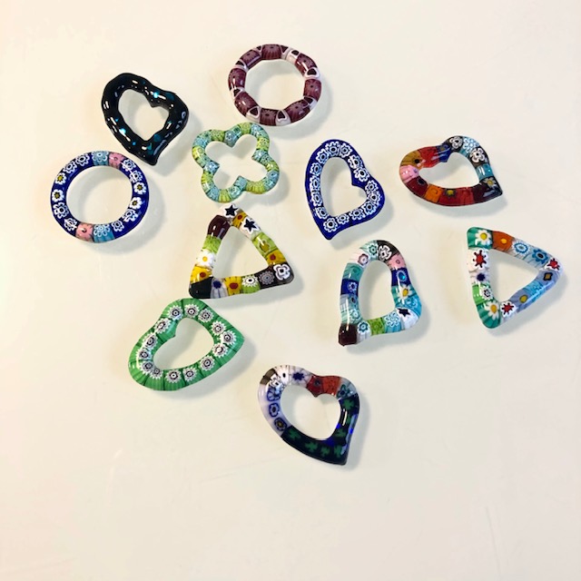 いろいろなミルフィオリを使って作れます