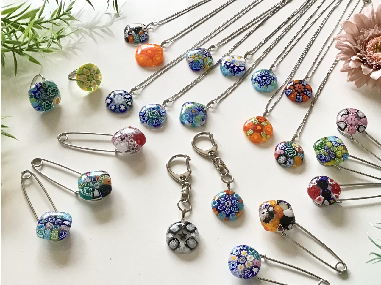 ミルフィオリで作るベネチアンガラスアクセサリー+お土産付き