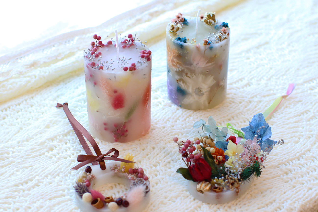 静岡 静岡市清水区 キャンドル作り ボタニカルキャンドル アロマワックスサシェ作り Maura じゃらん遊び体験