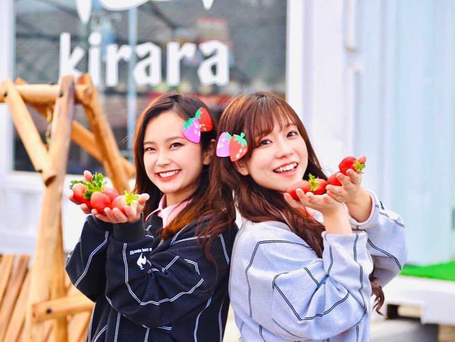 今年から受付を新しく作りました♪可愛いいちごがお出迎え♪