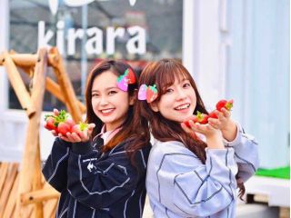 今年から受付を新しく作りました♪可愛いいちごがお出迎え♪