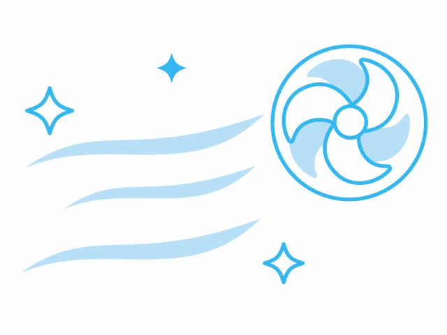 常時換気しています。」