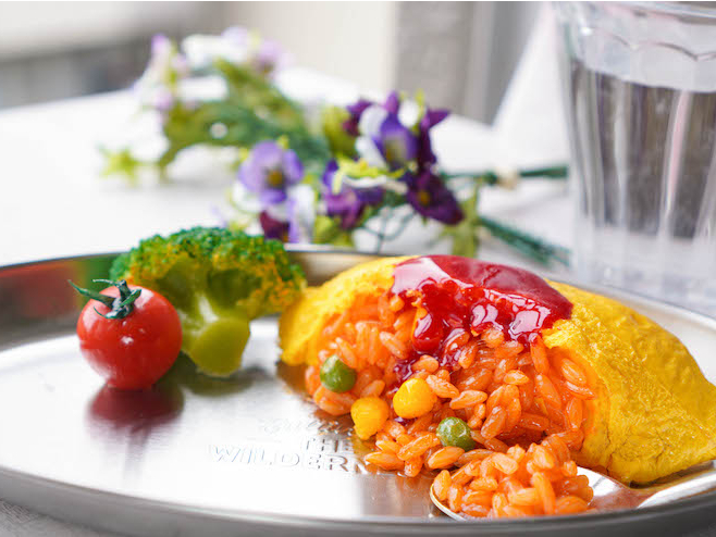 体験メニュー オムライスのトレー