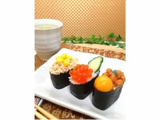 横浜食品さんぷる監修軍艦巻きマグネット3貫セット!