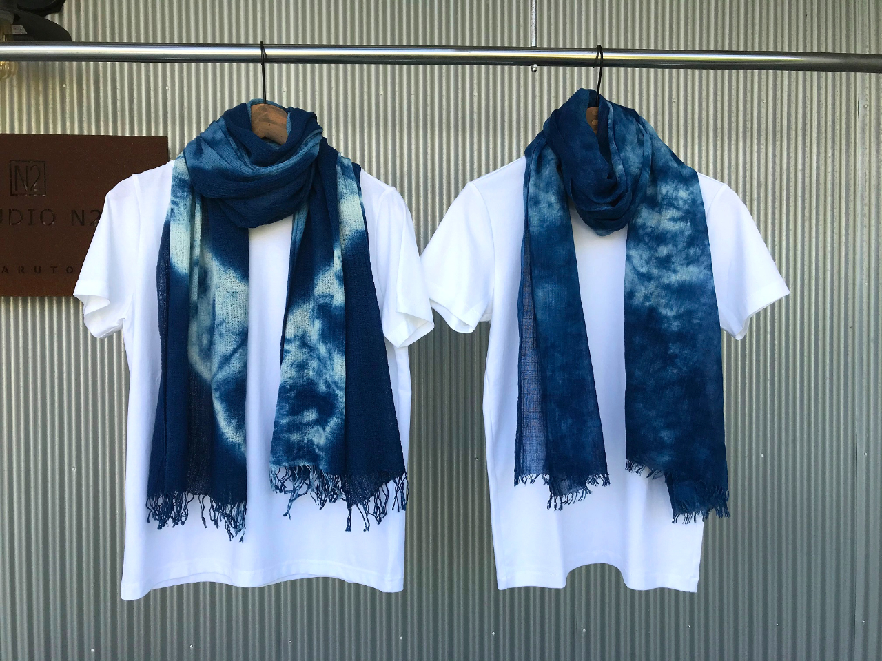 【1グループ貸切】藍染め体験(ストール染め)~肌に心地よい天然藍で染めたストール...