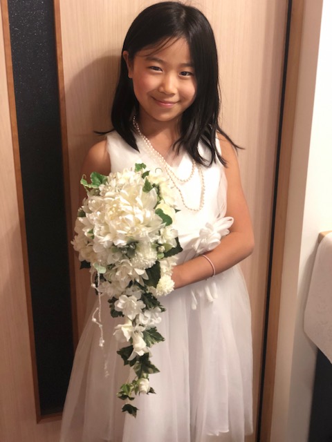 ダリアのウェディングブーケ(アーティフィシャルフラワー)