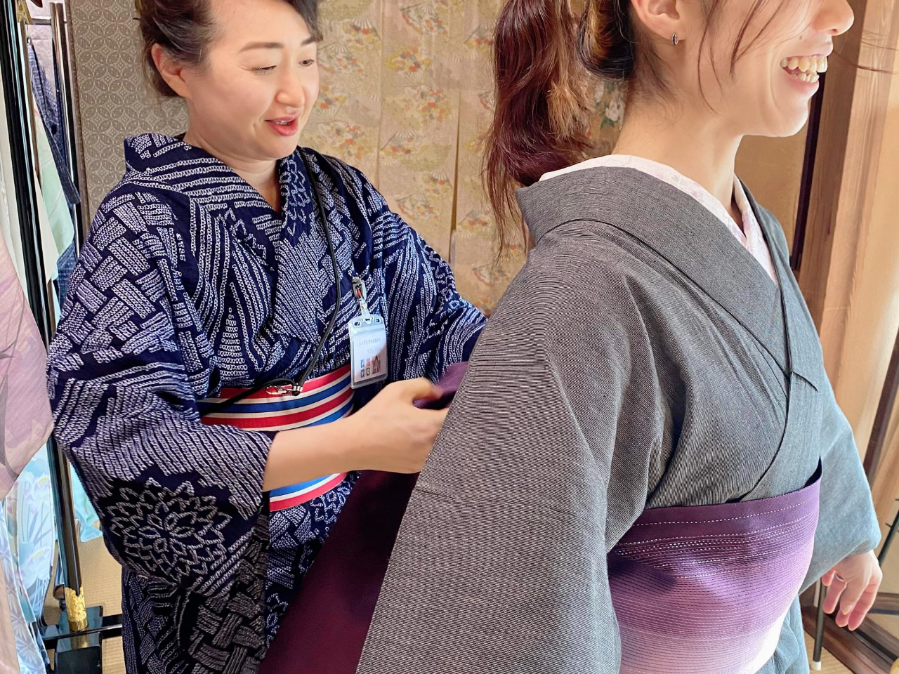 キツく無い着付けで定評があります