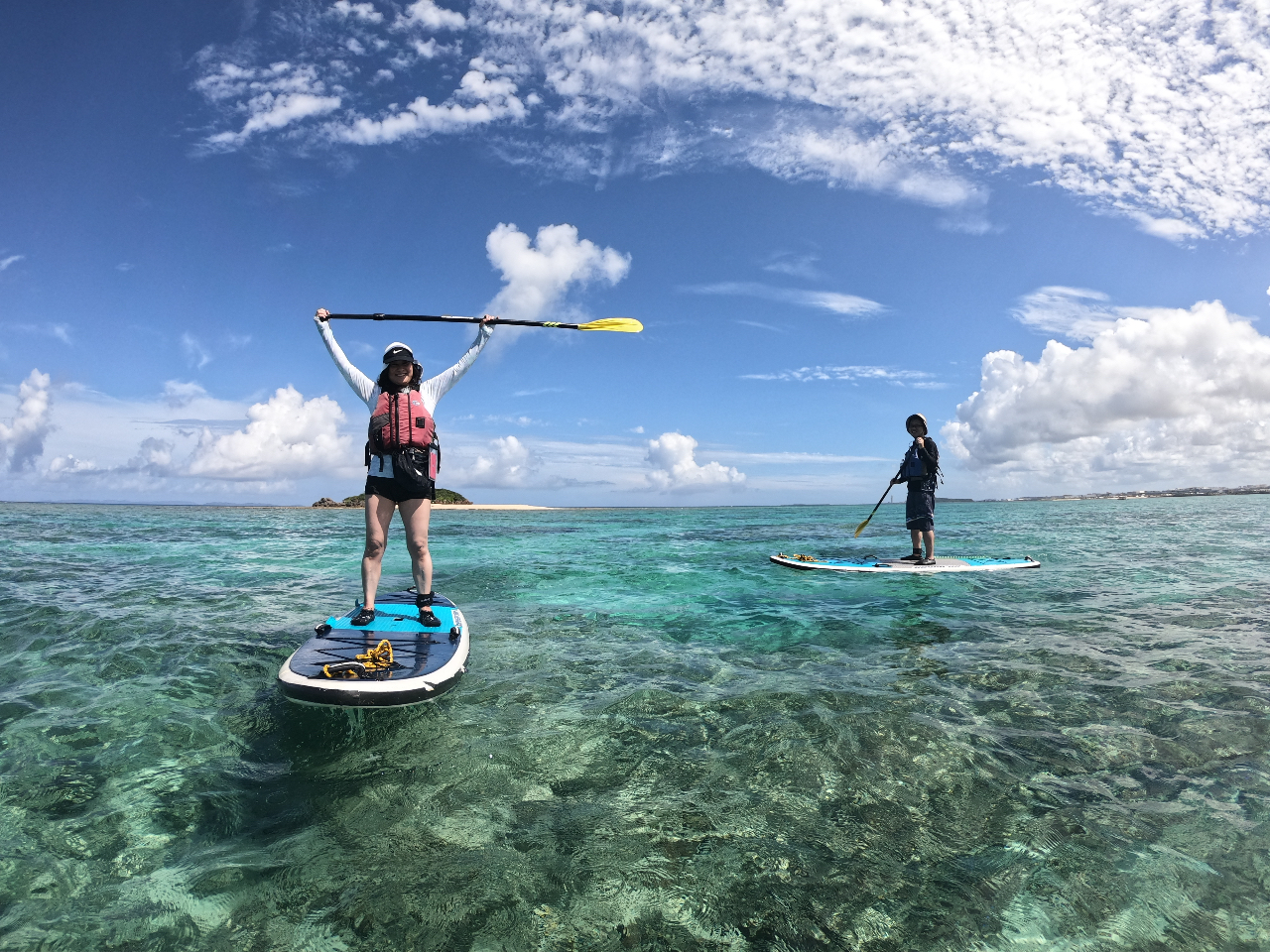 N-ユパ３気室　sup 釣り　ジギング　タイラバ　船外機　JMO カヤック 沖縄・SUP or カヤック】古代のクジラが眠る神秘の島「ウカハ島周遊