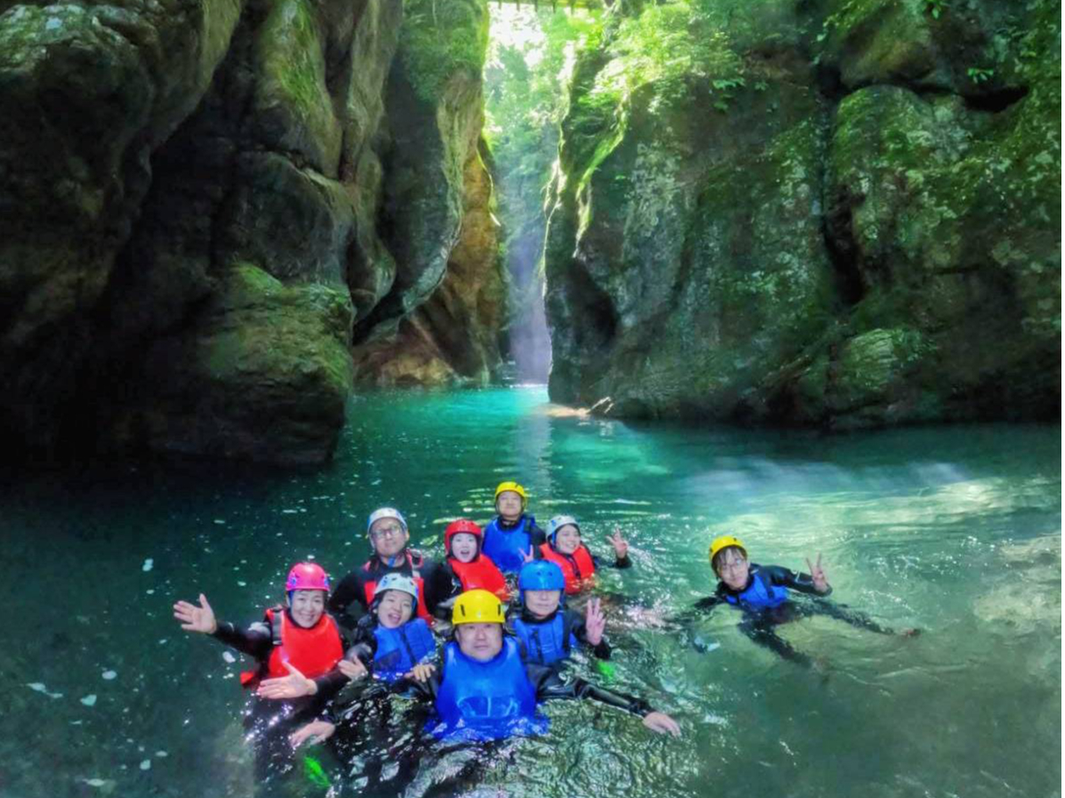 Niyodo Adventureゴールで記念撮影