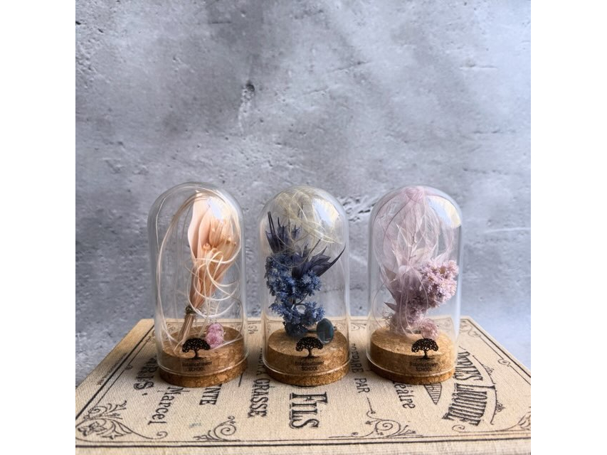 ドームテラリウムの中にリングを入れて飾っていただけます