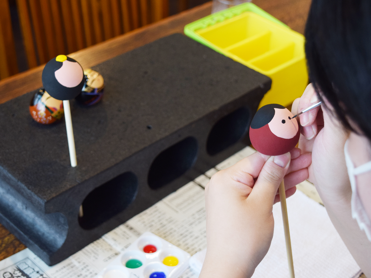 大内人形の絵付け体験 】【殿or姫 どちらか1つでも2つセットでも