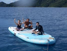 これがビッグサップ 6人で漕げるかな!?  意外と難しいです。