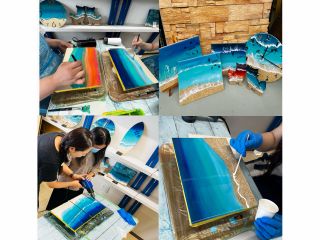 世界でひとつ!同じ波は作れません!あなただけの海をお待ち帰り!石垣島初のレジンアート体験はいかがですか?