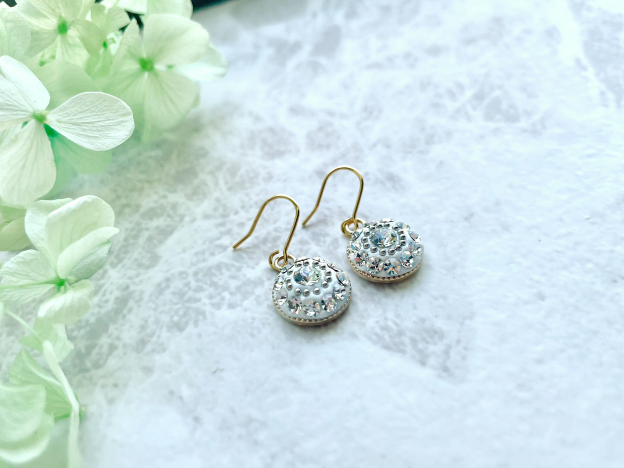 【制作イメージ】フックピアス仕様(K16めっきフックピアス使用 )