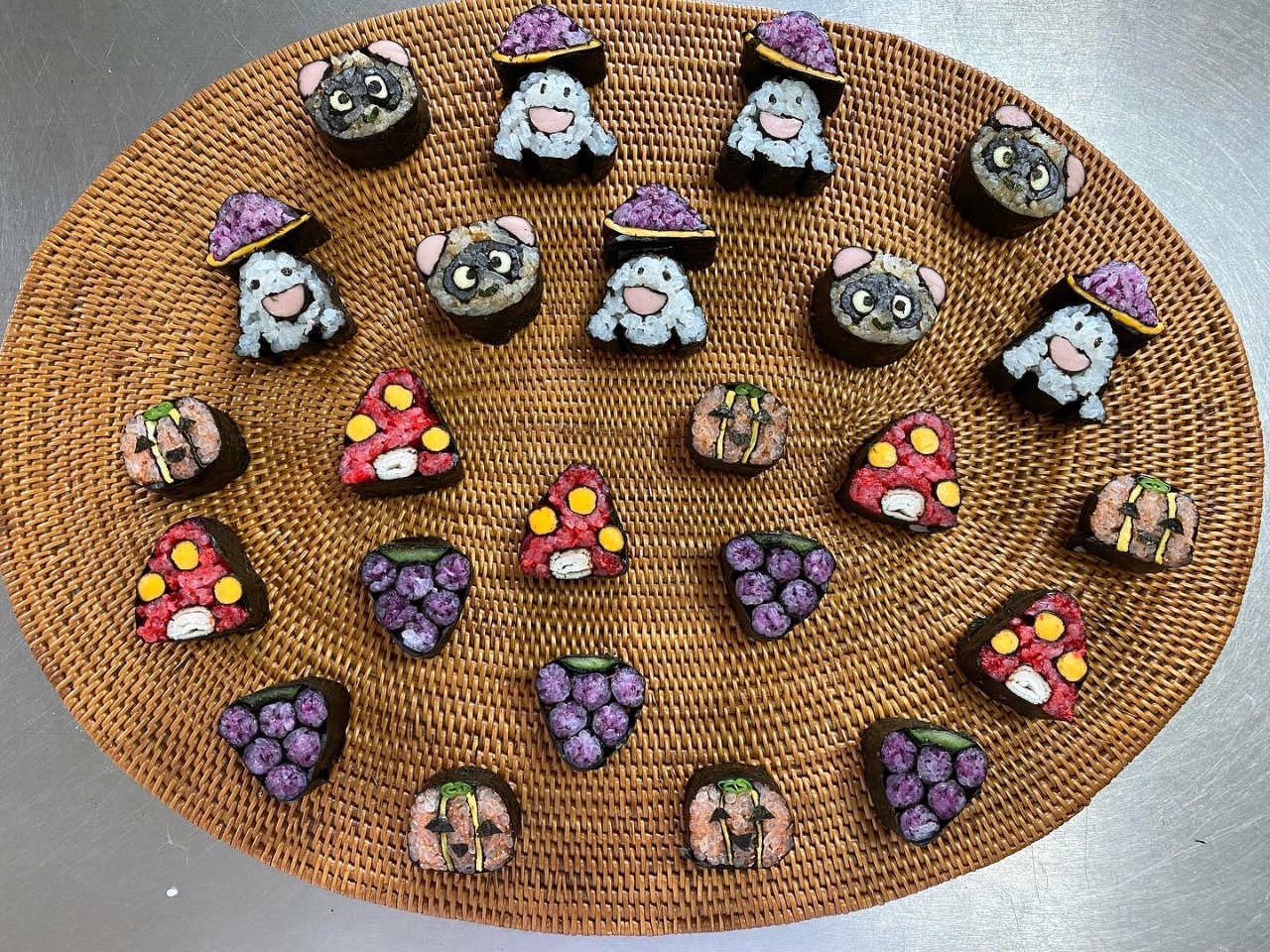 ハロウィン 狸 ブドウ キノコ オバケ カボチャ