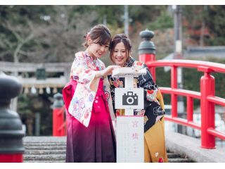 《着物で散策プラン》手ぶらでOK♪着物・帯はそれぞれ100種以上!ヘアセット付(^^♪