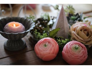 ゚ ゚ コロンと可愛いフラワーキャンドル ゚ ゚ ラナンキュラスキャンドル作り体験 Bonheur Candle じゃらん遊び体験