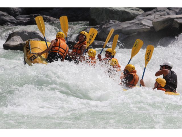 しっかり捕まって、全員無事クリア♪