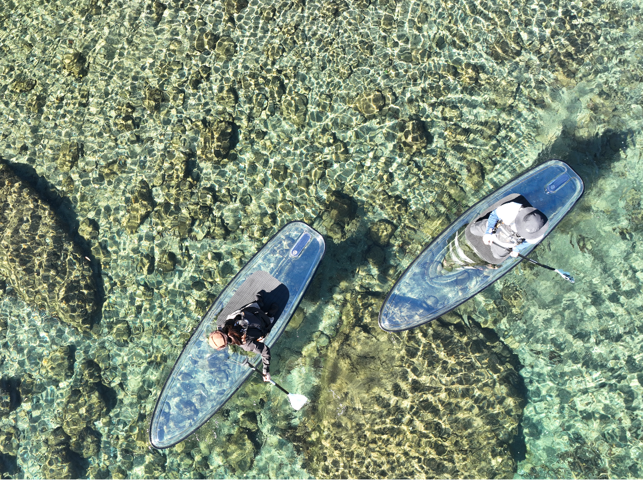 ボード全身が透明なクリスタルSUP新登場!