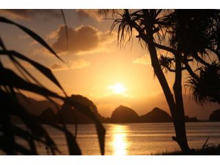 阿真ビーチから夕景