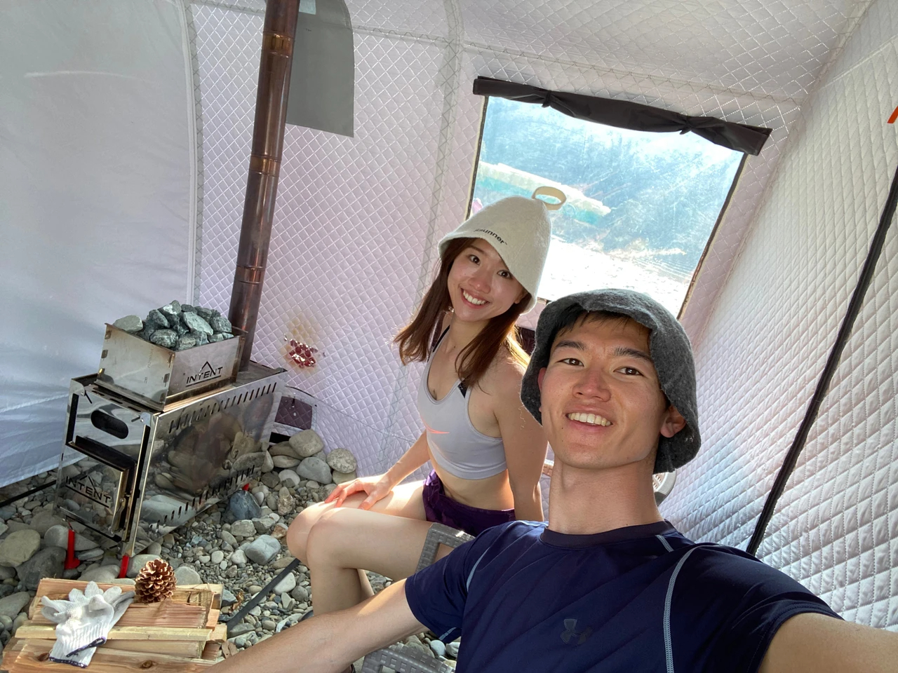 テントサウナでととのい体験♪