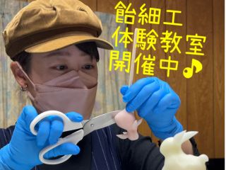 作りたい飴細工の形を3種類(うさぎ/イルカ/ペンギン)の中からおひとつお選びください(全員同じ形を作ります)