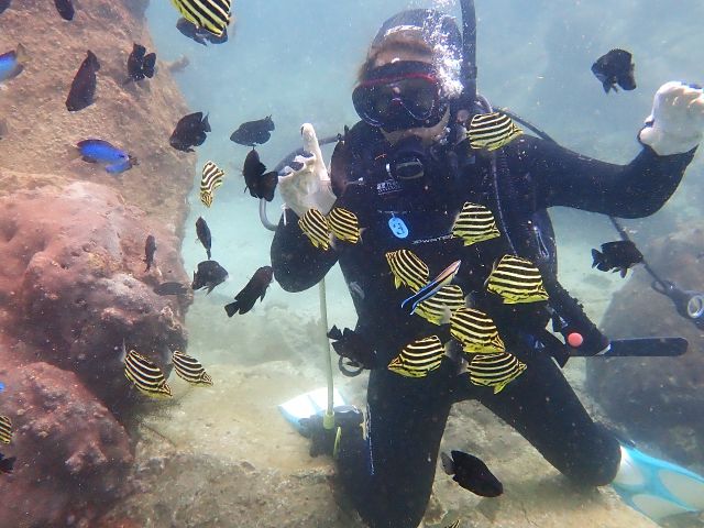 ゆっくりリラックスしていくと、水中で呼吸することも楽しい!