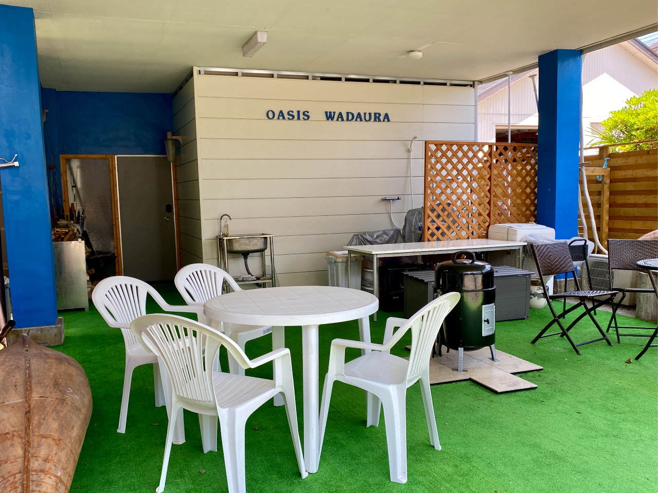 人工芝でより快適なBBQスペースにしました!