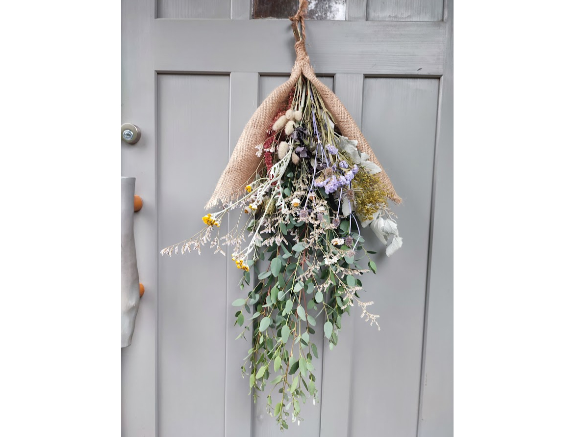 素朴な雰囲気♪ドライフラワーのスワッグをつくろう♪/ナチュラル