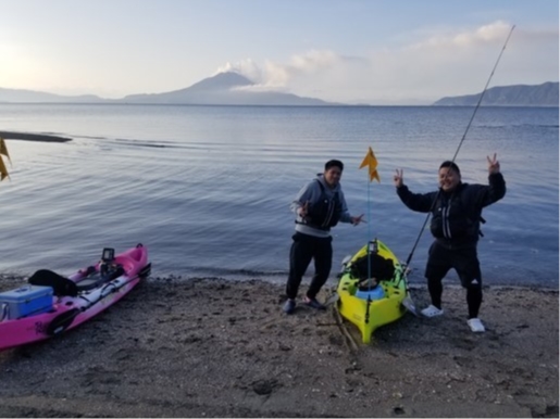 雄大な桜島を眺めながら カヤックフィッシングを楽しみませんか 友達 グループ向け グシケンカヤック じゃらん遊び体験