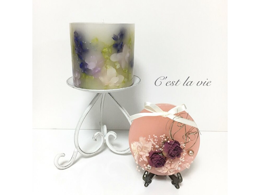 ボタニカルキャンドルとアロマワックスサシェのセット