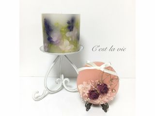 ボタニカルキャンドルとアロマワックスサシェのセット