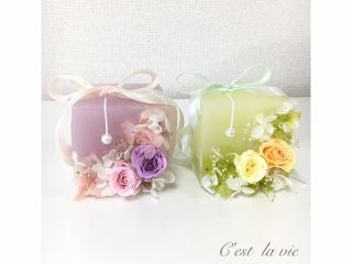 プリザーブドフラワーの薔薇で華やかです!