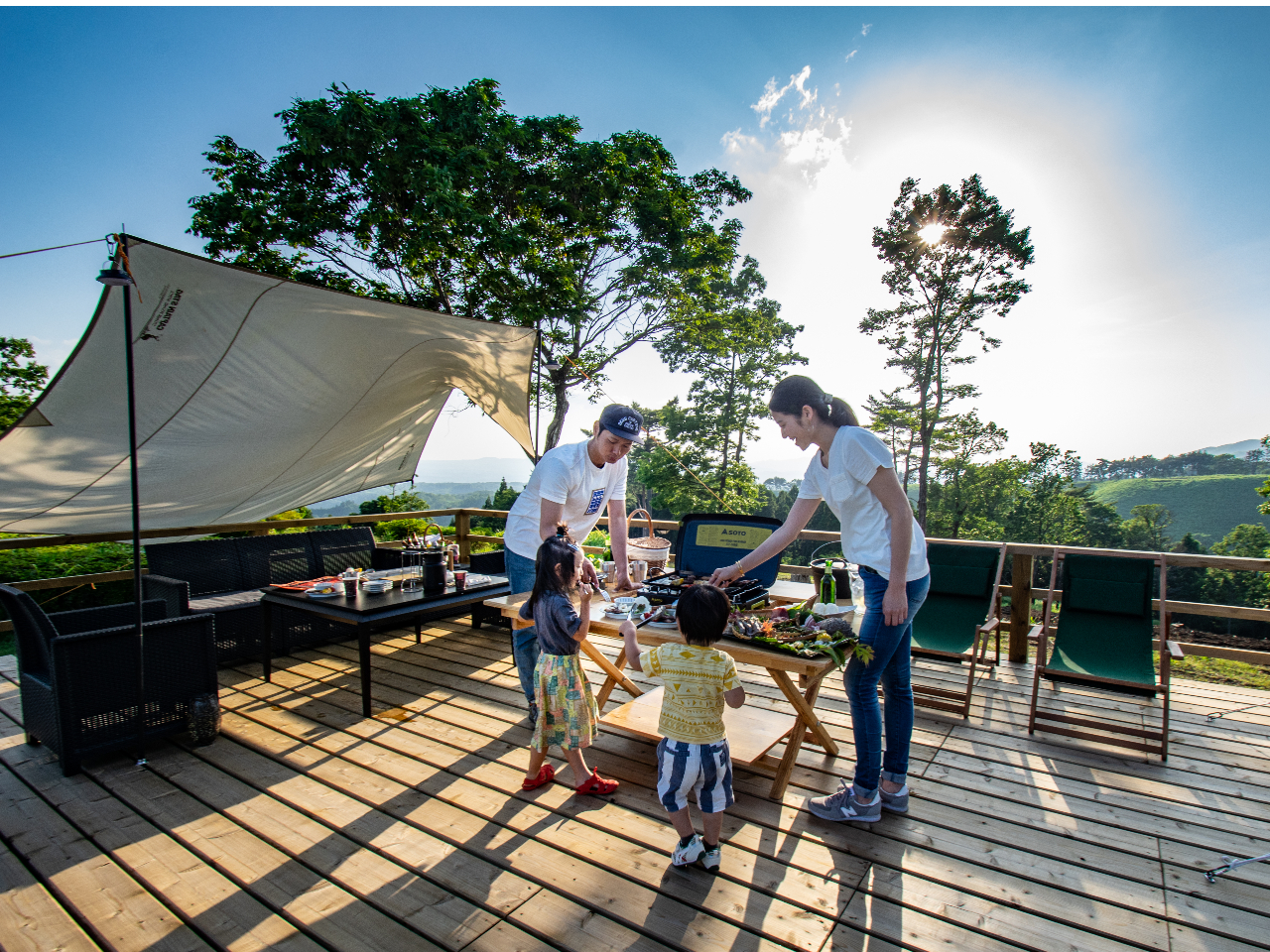 q グランピング体験 自然たっぷり デッキ利用で気軽に手ぶらbbq 温泉は絶景露天風呂付 女性 ファミリー カップル 黒川温泉 瀬の本高原ホテル じゃらん遊び体験