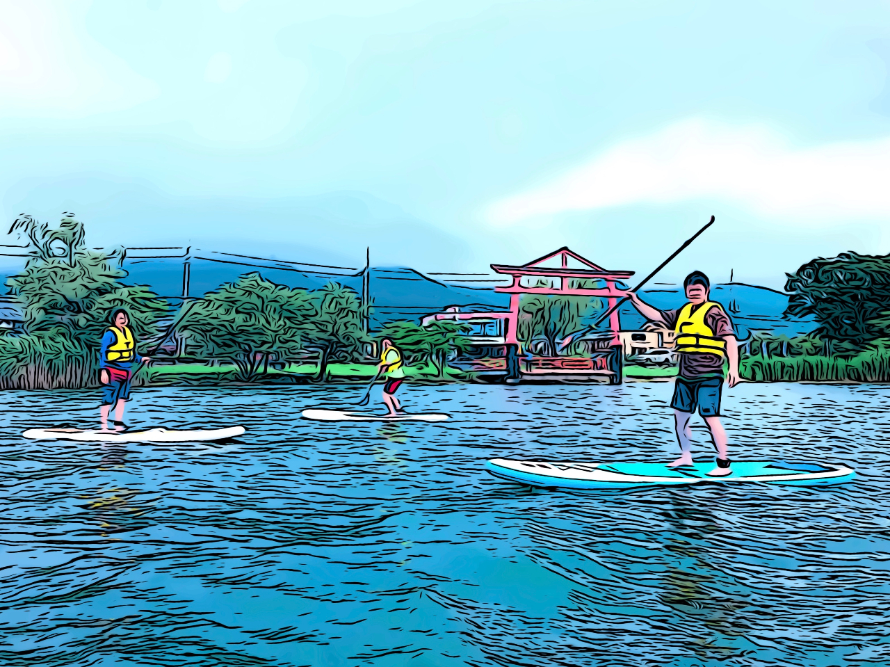 自然だけでなく、歴史的景観も楽しめます♪