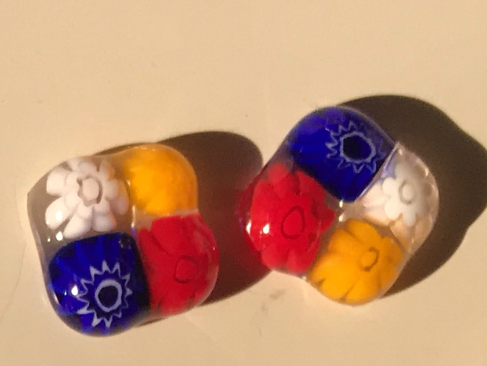 #ミルフィオリガラス細工#箸置き#ピアス#イヤリング#ペンダント#ブローチ
