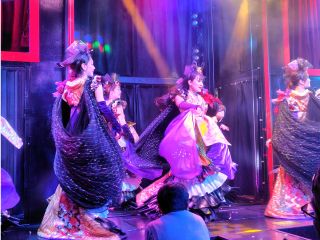 ショーダンサーを彩る照明も見どころの一つです