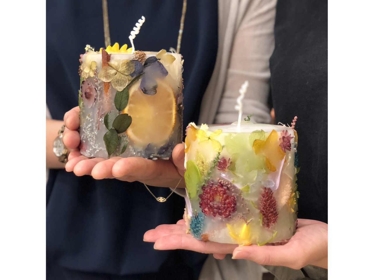 通天閣スグ】人気№1！ボコボコ立体的な3Dボタニカルキャンドル作り