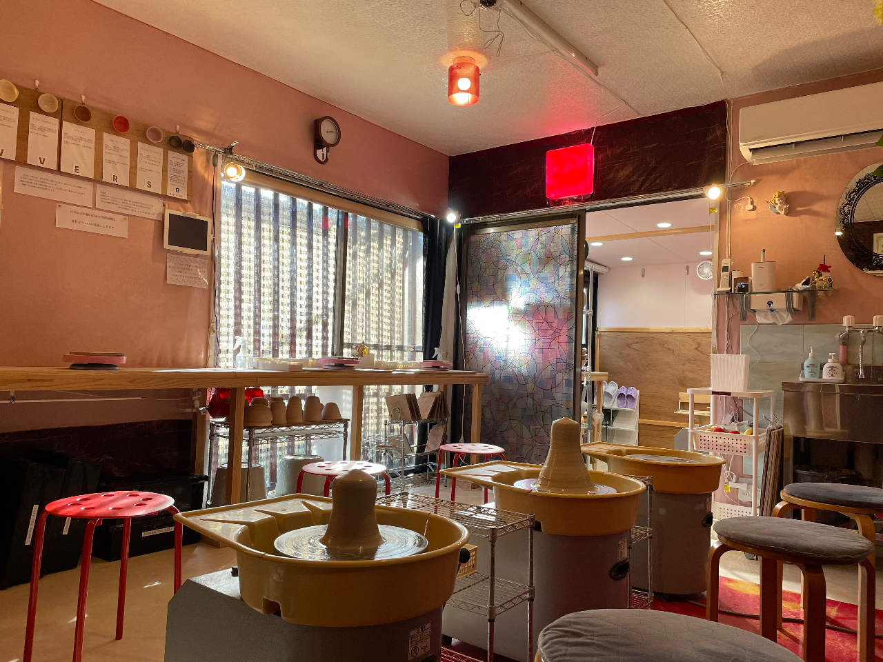 岐阜県土岐市・瀬戸市せと品野IC~車18分、貸切個室ろくろ陶芸&手びねり小物造り...