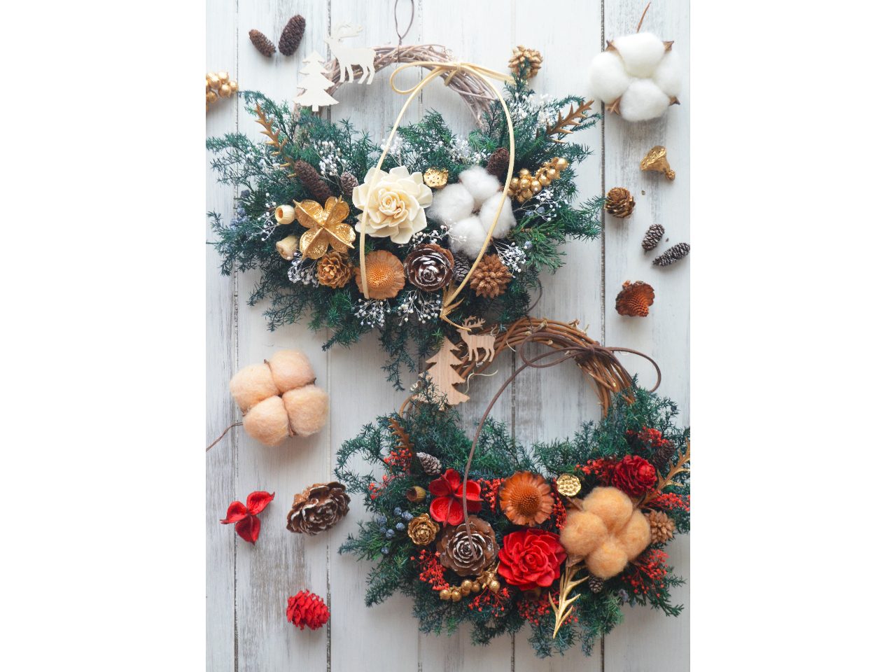 【千葉県・市川市・女性にオススメ♪】ナチュフラのプリザーブドフラワー定番クリスマ...