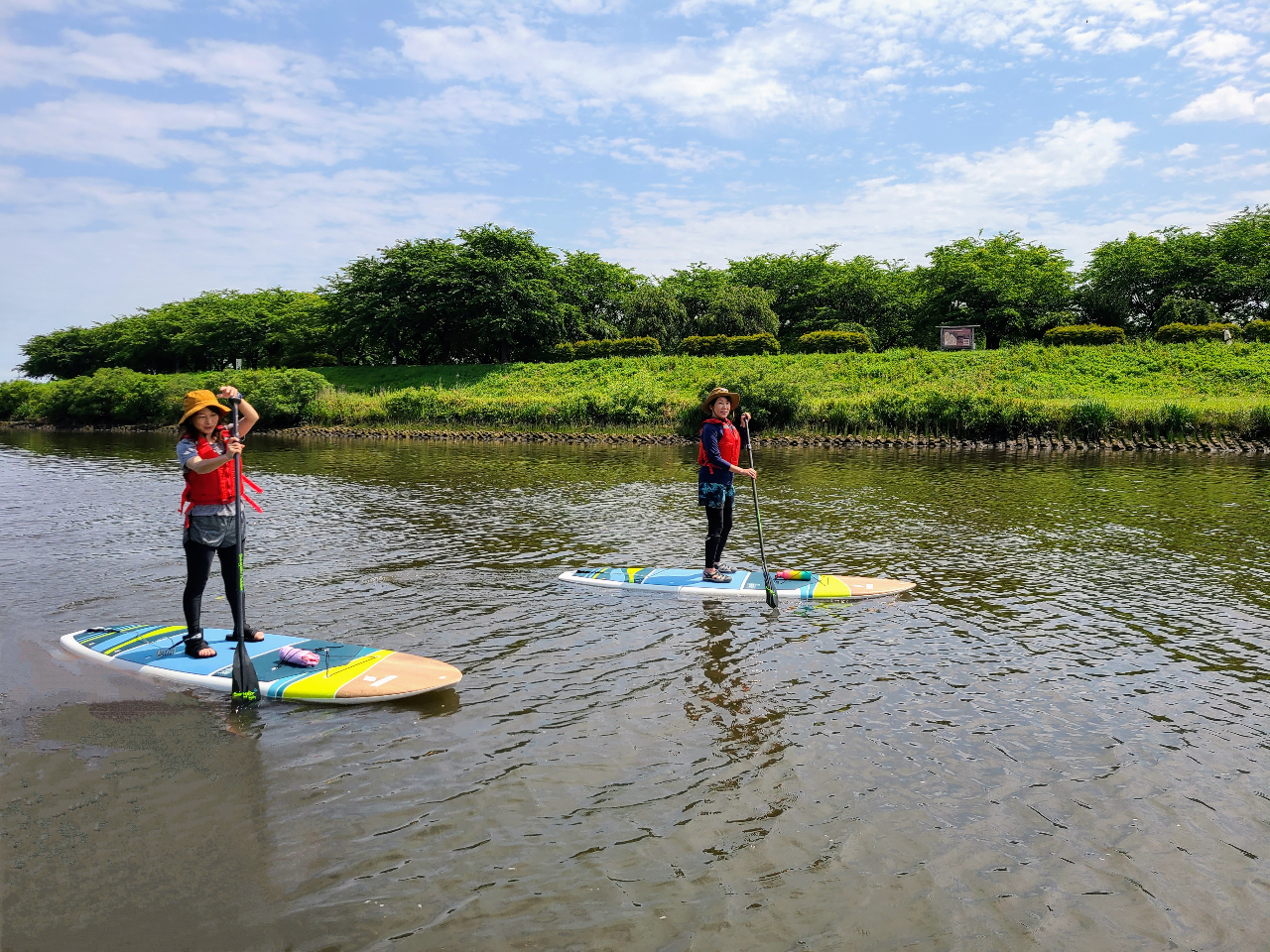 青森県八戸市・新井田川 はじめてのSUP