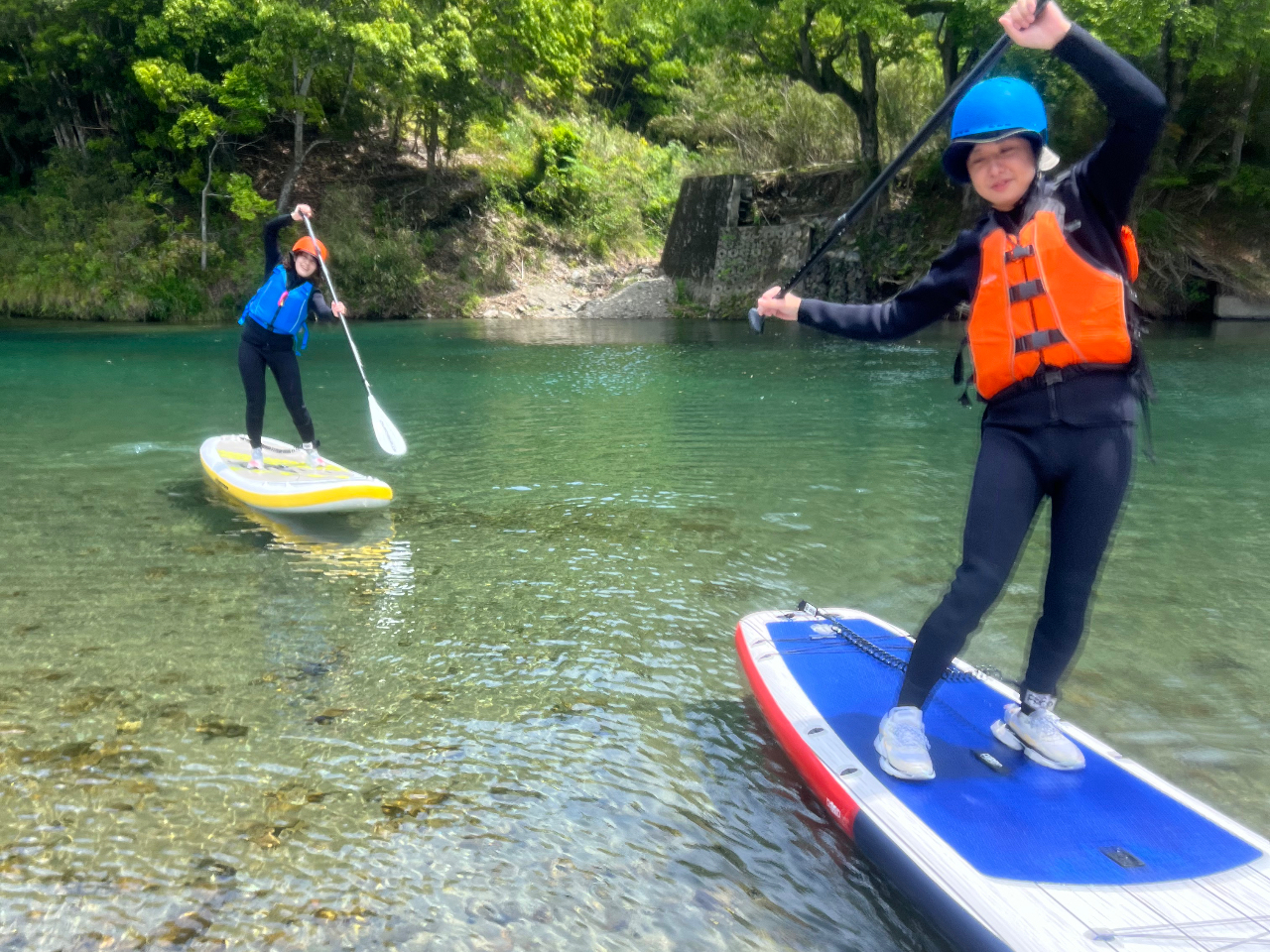 高千穂からすぐ！延岡の清流に浮かんで　のんびりSUP体験！！